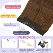 Load image into Gallery viewer, Estelle Invisible Wire Human Hair One Piece Clip-in Extension-إستيل سلك غير مرئي بشري بشري قطعة واحدة وصلة تمديد