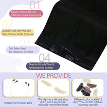 Load image into Gallery viewer, Estelle Invisible Wire Human Hair One Piece Clip-in Extension-إستيل سلك غير مرئي بشري بشري قطعة واحدة وصلة تمديد
