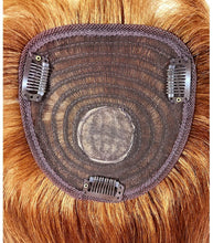 Load image into Gallery viewer, Estelle 100% Human Hair Toupee Clip in Human Hair Pieces Bangs Silk Base Crown Top Toppers Straight Hair Estelle 100٪ شعر مستعار بشري مشبك في قطع شعر بشري الانفجارات بقاعدة من الحرير والقبعات العلوية للشعر المستقيم