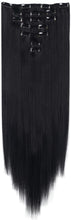 Load image into Gallery viewer, Estelle 7 Pcs 16 Clips 24 Inch Thick Curly Straight Full Head Clip in on Double Weft Hair Extensions