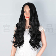 Load image into Gallery viewer, Estelle Fashion Small Lace Front Wig For Women Black Medium Loose Wavy Estelle Fashion باروكة دانتيل أمامية صغيرة للنساء ، أسود متوسط فضفاض متموج