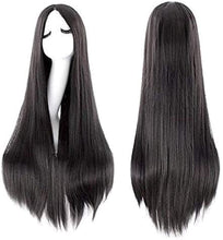 Load image into Gallery viewer, Estelle Fiber Heat Resistant Wig, Nature looking ,Curl, Bodywave, Straight, long, Short, Black, Brown, for Cosplay Daily Party Use Synthetic Hair Replacement Wig For Fashion Women (Black Straight No Fringe)
