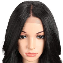 Load image into Gallery viewer, Estelle 24" Big Curly Wavy Supreme Free Lace Frontal Wigs With Baby Hair High Temperature Synthetic Wigs (Natural Black #1B) باروكات أمامية دانتيل كبيرة مجعد مموج كبير 24 بوصة مع شعر الطفل بدرجة حرارة عالية باروكات صناعية (أسود طبيعي # 1B)