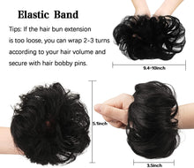 Load image into Gallery viewer, Eestelle Human Hair Messy Buns ,100% Human Hair Bun Hair Piece-كعكة الشعر البشري الفوضوية من Eestelle ، قطعة شعر كعكة شعر بشري 100٪