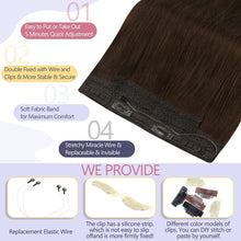 Load image into Gallery viewer, Estelle Invisible Wire Human Hair One Piece Clip-in Extension-إستيل سلك غير مرئي بشري بشري قطعة واحدة وصلة تمديد