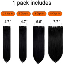 Load image into Gallery viewer, Estelle Clip in Hair Extensions 4Pcs 11Clips Curly Wavy Thick Full Head Double Weft Clip on Synthetic Hair Extension وصلات شعر Estelle Clip في وصلات الشعر 4 قطعة 11 مشابك مموجة ومموجة سميكة كاملة الرأس بمشبك مزدوج اللحمة على وصلات الشعر الاصطناعية