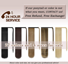Load image into Gallery viewer, Estelle Ponytail Extension Long Straight Wrap Around Clip in Synthetic Fiber Hair for Women تمديد ذيل الحصان من Estelle لفافة مستقيمة طويلة حول المشبك في شعر من الألياف الاصطناعية للنساء