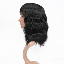 Load image into Gallery viewer, Estelle Natural Wavy Wig With Air Bangs Short Bob Wigs for Womens Shoulder Length Wigs Curly Wavy Cosplay Wig Bob Wig for Girls