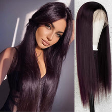 Load image into Gallery viewer, Lace Ombre Burgundy Synthetic Front 22in Wig #99J الدانتيل أومبير عنابي أمامي اصطناعي 22in شعر مستعار # 99J