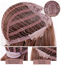 Load image into Gallery viewer, Estelle Fiber Heat Resistant Wig, Nature looking ,Curl, Bodywave, Straight, long, Short, Black, Brown, for Cosplay Daily Party Use Synthetic Hair Replacement Wig For Fashion Women (Dark Brown)