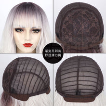 Load image into Gallery viewer, Estelle European and American Long Curly Hair Bangs Female Fiber Wave Full Head Cover Wig