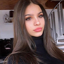 Load image into Gallery viewer, Estelle Chestnut Brown Long Straight Lace Front Wigs Hair, Glue less Natural Heat Resistant Synthetic Hair for Black Women 100% Stylish Wigs (#6 Brown)