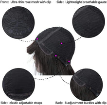 Load image into Gallery viewer, Estelle Short Bob Human Hair Wigs With Bangs Brazilian Virgin Human Hair Straight Bob Wigs 130% Density Glueless Machine Made Wigs Human Hair Wigs For Women