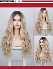 Load image into Gallery viewer, Estelle Fashion Small Lace Front Wig For Women Long Body Wavy Gradient Blonde 4/60 Estelle Fashion باروكة دانتيل أمامية صغيرة للنساء جسم طويل أشقر مموج متدرج 4/60