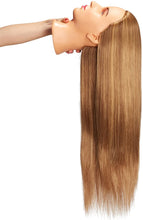 Load image into Gallery viewer, Estelle Mannequin Head Hair Styling Training Head Manikin Cosmetology Doll Head Synthetic Fiber Hair and Free Clamp Holder رأس دمية من Estelle Mannequin لتدريب تصفيف الشعر ، رأس مانيكين للتجميل ، رأس شعر من الألياف الاصطناعية وحامل مشبك مجاني