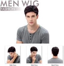 Load image into Gallery viewer, Estelle Men Wigs Natural Men's Short Hair Wig Micro Curly Wigs Hair Wig Estelle الرجال الباروكات الطبيعية قصيرة شعر مستعار شعر مستعار مايكرو مجعد الباروكات