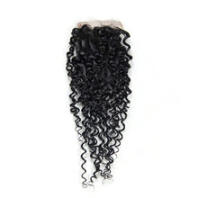 Load image into Gallery viewer, Jerry Curly Human Hair 4*4 Lace Closure -جيري شعر بشري مجعد 4 * 4 إغلاق الدانتيل