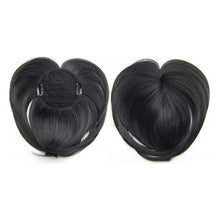 Load image into Gallery viewer, Estelle Women Bangs Hair Clip Simulation Human Hair Extensions High-Temperature Wigs Bangs Synthetic Hairpiece Black