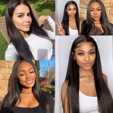 Load image into Gallery viewer, Estelle Black Lace Front Wigs, Natural Long Straight Hair Black Wig For Fashion Women (Black) شعر مستعار أمامي دانتيل أسود من Estelle ، شعر مستعار طبيعي طويل مستقيم أسود لأزياء النساء (أسود)