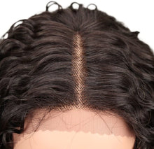 Load image into Gallery viewer, Estelle Lace Front Wigs Ombre Blonde 24'' Long Small Curly Wavy Synthetic Wigs For Women 130% Density Wigs Estelle الدانتيل الجبهة الباروكات أومبير شقراء 24 `` طويل صغير مجعد شعر مستعار اصطناعي مموج للنساء 130٪ كثافة الشعر المستعار