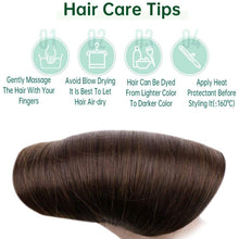 将图片加载到图库查看器,Straight Hair Extensions Clip In Human Hair Double Weft Dark Brown/Jet Black/Nature Black Clip on Hair Extensions Remy Human Hair Thick for Black Woman 100g 8Pcs/Lot