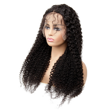 Load image into Gallery viewer, deep curly silk top human hair wig with 13x4 lace front-شعر مستعار بشري عميق مجعد من الحرير مع دانتيل أمامي 13x4