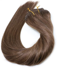 Load image into Gallery viewer, Clip In Remy Human Hair Extension , Silky Straight Weft, Brown-مشبك في وصلات شعر ريمي بشري ، لحمة مستقيمة حريري ، بني