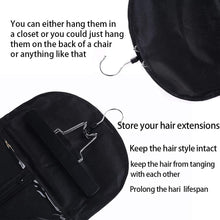 Load image into Gallery viewer, Estelle 2 Pieces Of Hair Extension Portable Wig Storage Bag Carrying Case Suitable For Store style Hair with Hook حقيبة تخزين شعر مستعار محمولة من قطعتين من Estelle مناسبة لتصفيف الشعر مع خطاف