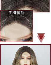 Load image into Gallery viewer, Estelle Wig European and American women's wig Front lace small lace wig Middle point big wave long curly hair chemical fiber headgear