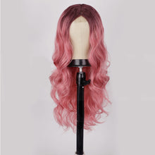 Load image into Gallery viewer, Estelle women's small lace Front wigs fiber long curly hair big wave wigs wig headgear with multi fashion ombre color