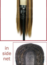 Load image into Gallery viewer, Estelle Fashion Small Lace Front Wig For Women Straight Long Mixcolor 4/27 Estelle Fashion باروكة دانتيل أمامية صغيرة للنساء مستقيم طويل ميكس كولور 4/27