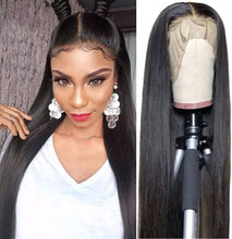Load image into Gallery viewer, Estelle Black Lace Front Wigs, Natural Long Straight Hair Black Wig For Fashion Women (Black) شعر مستعار أمامي دانتيل أسود من Estelle ، شعر مستعار طبيعي طويل مستقيم أسود لأزياء النساء (أسود)