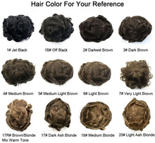 Load image into Gallery viewer, Men's Toupee Poly coating Human Hair Wigs Durable Hairpieces Systems ( Black-140% Medium Density)