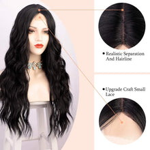 Load image into Gallery viewer, Estelle Fashion Small Lace Front Wig For Women Black Medium Loose Wavy Estelle Fashion باروكة دانتيل أمامية صغيرة للنساء ، أسود متوسط فضفاض متموج