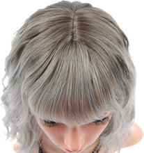 Load image into Gallery viewer, Estelle Natural Wavy Wig With Air Bangs Short Bob Wigs for Womens Shoulder Length Wigs Curly Wavy Cosplay Wig Bob Wig for Girls
