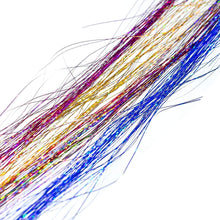 Load image into Gallery viewer, Eestelle 44Inches multi Color Tinsel Hair Extensions, 3300 Strands Fairy Hair Kit With Tool, Heat Resistant Glitter Sparkling Shiny Hair Extensions Accessories