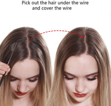 Load image into Gallery viewer, Halo Hair Extensions Short Synthetic Hairpieces Straight Headband for Women Heat Resistant Fiber No Clip وصلات شعر من هالو ، وصلات شعر اصطناعية قصيرة ، عصابة رأس مستقيمة للنساء ، ألياف مقاومة للحرارة ، بدون مشبك