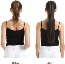 Load image into Gallery viewer, Estelle Ponytail Extension Long Straight Wrap Around Clip in Synthetic Fiber Hair for Women تمديد ذيل الحصان من Estelle لفافة مستقيمة طويلة حول المشبك في شعر من الألياف الاصطناعية للنساء
