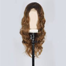 Load image into Gallery viewer, Estelle women's small lace Front wigs fiber long curly hair big wave wigs wig headgear with multi fashion ombre color