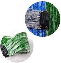 Load image into Gallery viewer, Eestelle 44Inches multi Color Tinsel Hair Extensions, 3300 Strands Fairy Hair Kit With Tool, Heat Resistant Glitter Sparkling Shiny Hair Extensions Accessories