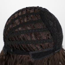 Load image into Gallery viewer, Estelle Long Bodywave Fiber Wig Headgear With Bangs , Long Curly Hair Brown Wig