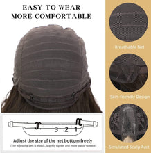 Load image into Gallery viewer, Estelle Fashion Small Lace Front Wig For Women Black Medium Loose Wavy Estelle Fashion باروكة دانتيل أمامية صغيرة للنساء ، أسود متوسط فضفاض متموج