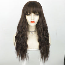 Load image into Gallery viewer, Estelle European and American Long Curly Hair Bangs Female Fiber Wave Full Head Cover Wig