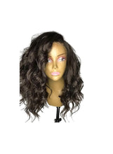Load image into Gallery viewer, Estelle heat resistant high quality fiber Lace Front Short Wig body Dark Brown wave Estelle ألياف عالية الجودة مقاومة للحرارة الدانتيل الجبهة باروكة قصيرة الجسم موجة بني داكن