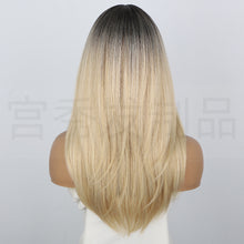 Load image into Gallery viewer, Estelle Europe and the United States Wig Bangs Golden Female Long Hair Headgear Wig