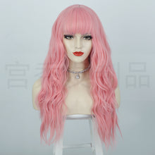 Load image into Gallery viewer, Estelle European and American Long Curly Hair Bangs Female Fiber Wave Full Head Cover Wig