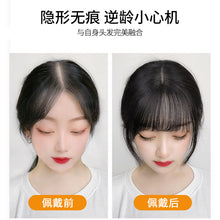 Load image into Gallery viewer, Estelle Realistic Natural Fake Bangs Invisible 3D French Air Bangs Real Hair Wig Pieces For Ladies Head Replacement Pieces