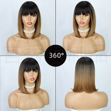Load image into Gallery viewer, Estelle Bobo Fiber Wig headgear , Short Straight Hair wig Color No R427