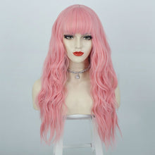 Load image into Gallery viewer, Estelle European and American Long Curly Hair Bangs Female Fiber Wave Full Head Cover Wig