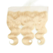 Load image into Gallery viewer, Real human hair 13*4 lace frontal 613# , body wave closure--13x4frintal613bwelsy-شعر بشري حقيقي 13 * 4 أمامي دانتيل 613 # ، إغلاق موجة الجسم